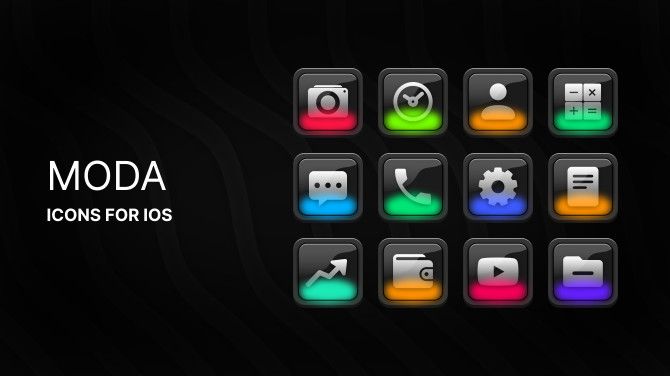 Moda free icons for iOS